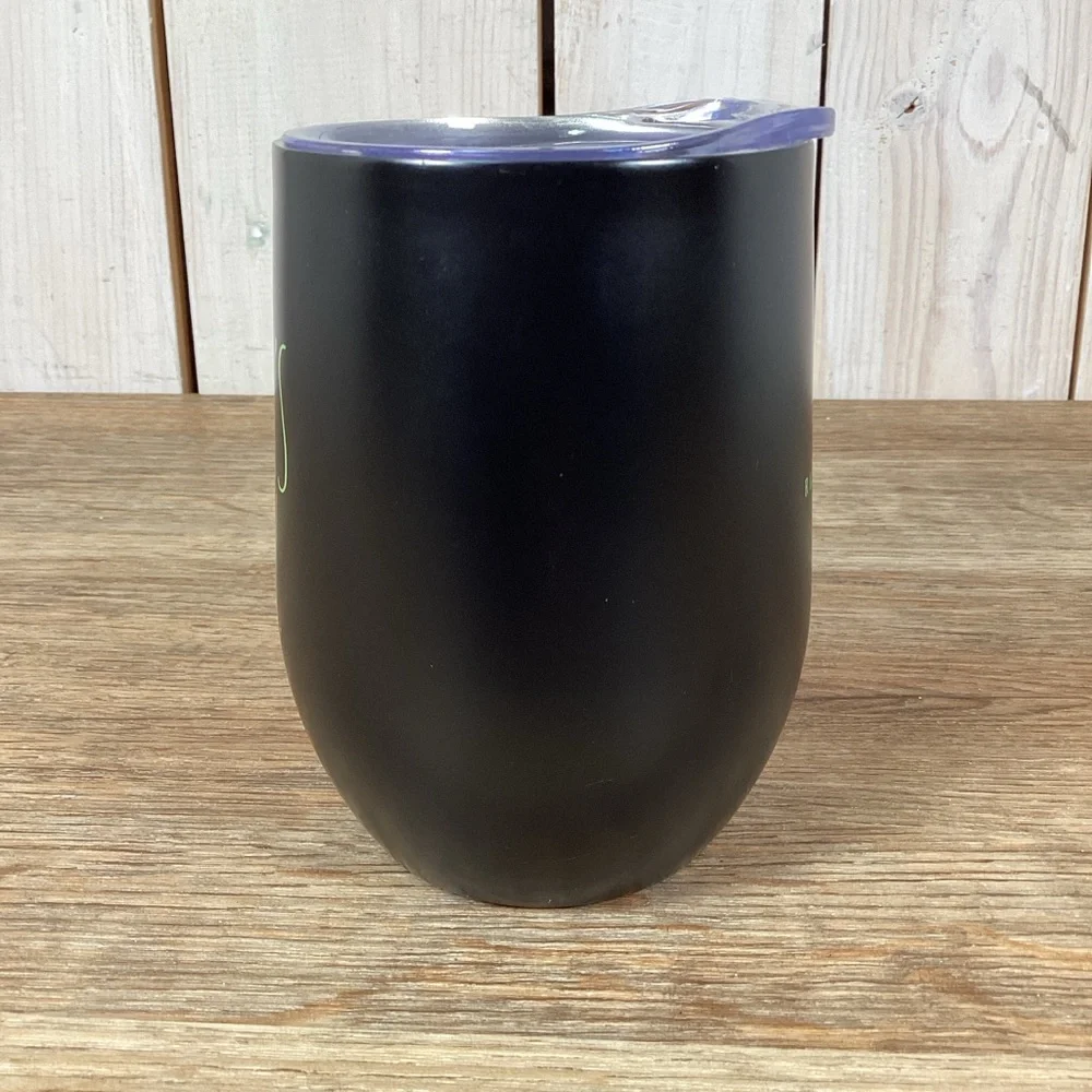 Rae Dunn WITCH’S BREW  Black Metal Travel Mug, Wine Tumbler Halloween